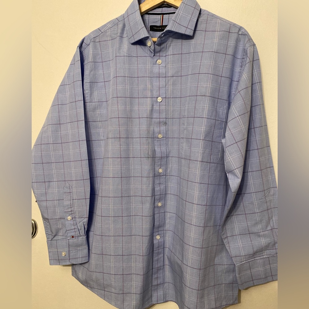 Tommy Hilfiger Blue Checkered Casual Shirt